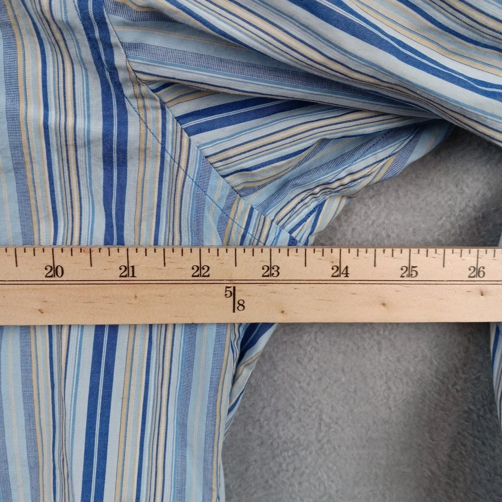Banana Republic Men Tall Striped Long Sleeve Button Down‎ Dress Shirt Size L